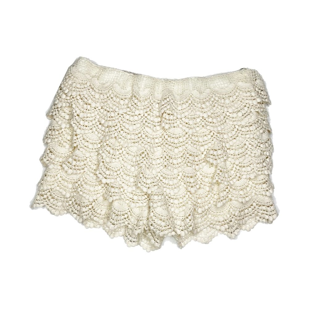 Ivory Lace Shorts - Size Medium